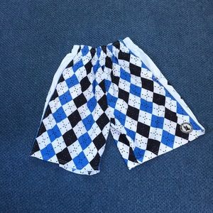 Flow Society Royal Blue/Black/White Argyle Short Size Youth Large